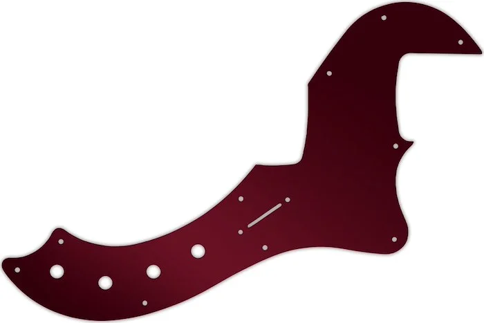 WD Custom Pickguard For Fender American Deluxe Or American Elite Dimension Bass IV #10R Red Mirror