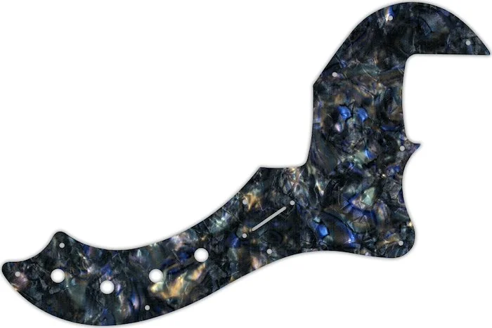 WD Custom Pickguard For Fender American Deluxe Or American Elite Dimension Bass IV #35 Black Abalone