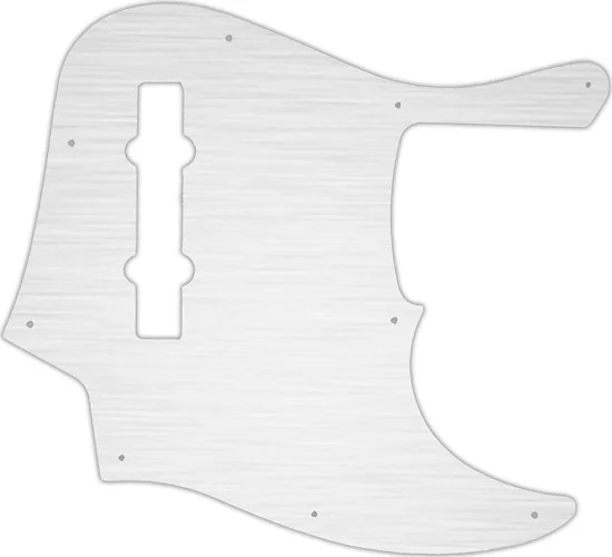 WD Custom Pickguard For Fender American Elite 5 String Jazz Bass V #13 Simulated Brushed Silver/Blac