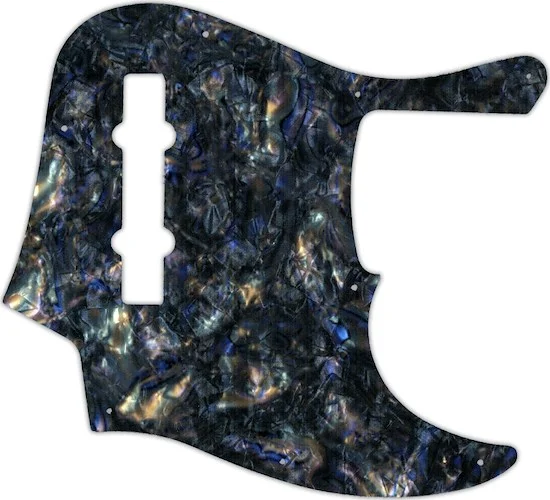 WD Custom Pickguard For Fender American Elite 5 String Jazz Bass V #35 Black Abalone