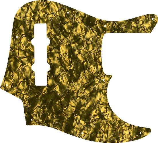WD Custom Pickguard For Fender American Elite Jazz Bass #28GD Gold Pearl/Black/White/Black