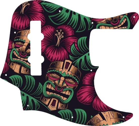 WD Custom Pickguard For Fender American Elite Jazz Bass #GAL01 Aloha Tiki Graphic