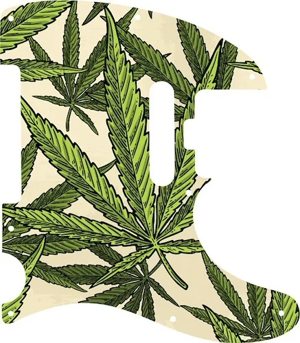WD Custom Pickguard For Fender American Elite Telecaster #GC02 Cannabis Leaf Graphic