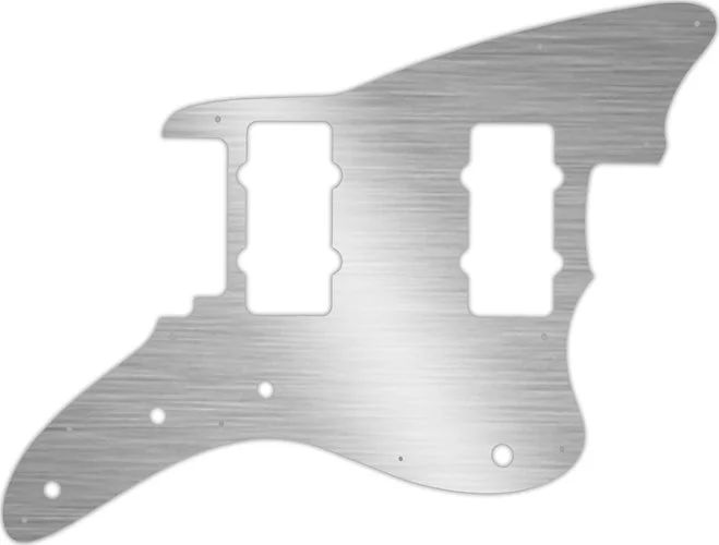 WD Custom Pickguard For Fender American Performer Jazzmaster #13 Simulated Brushed Silver/Black PVC
