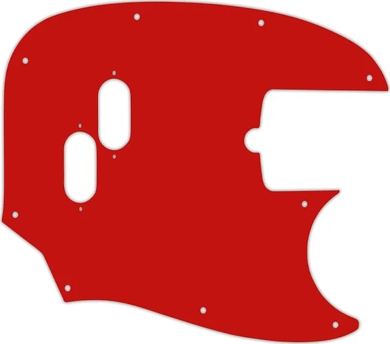 WD Custom Pickguard For Fender American Performer Mustang Bass #07S Red Solid