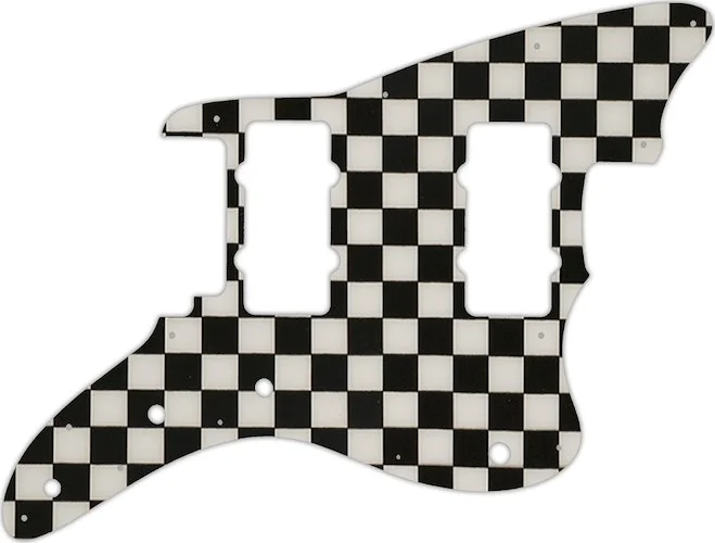 WD Custom Pickguard For Fender American Performer Jazzmaster #CK01 Checkerboard Graphic