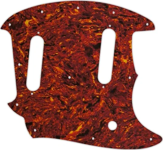 WD Custom Pickguard For Fender American Performer Mustang #05W Tortoise Shell/White