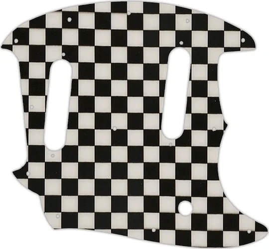 WD Custom Pickguard For Fender American Performer Mustang #CK01 Checkerboard Graphic