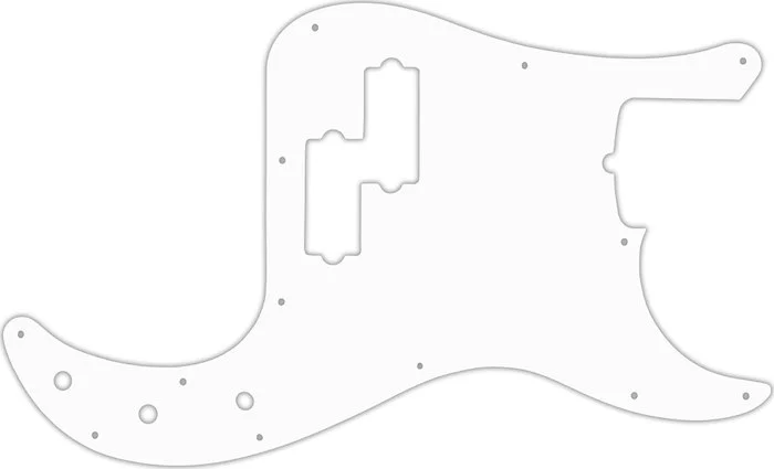 WD Custom Pickguard For Fender American Performer Precision Bass #04R White/Red/White