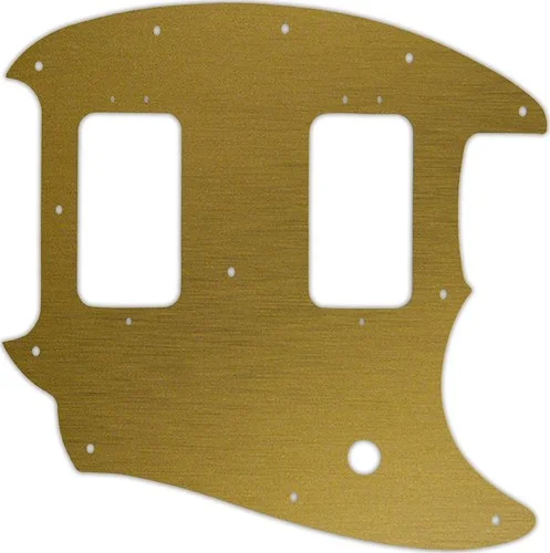 WD Custom Pickguard For Fender American Special Mustang #14 Simulated Brushed Gold/Black PVC