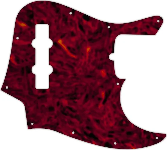 WD Custom Pickguard For Fender American Standard Jazz Bass #05T Tortoise Shell Solid (Semi-Transpare