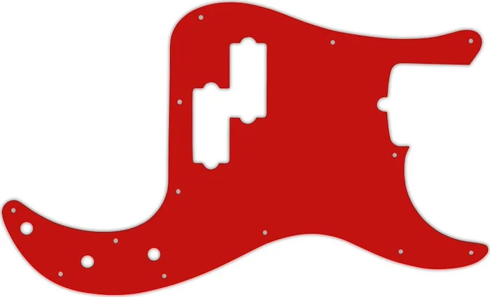 WD Custom Pickguard For Fender American Standard Precision Bass #07S Red Solid