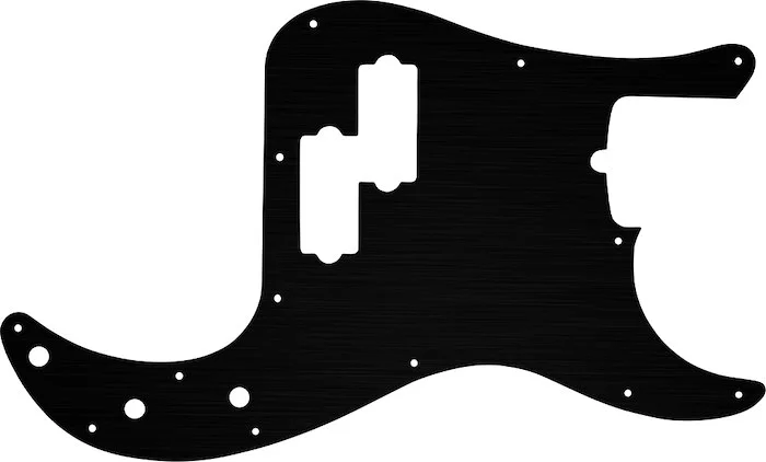 WD Custom Pickguard For Fender American Standard Precision Bass #27T Simulated Black Anodized Thin