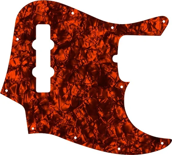 WD Custom Pickguard For Fender American Standard Jazz Bass #28OP Orange Pearl/Black/White/Black