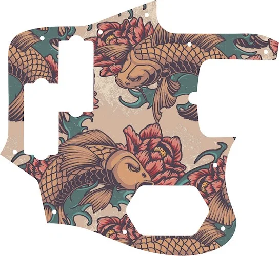 WD Custom Pickguard For Fender American Standard Jaguar Bass #GT01 Koi Tattoo Graphic