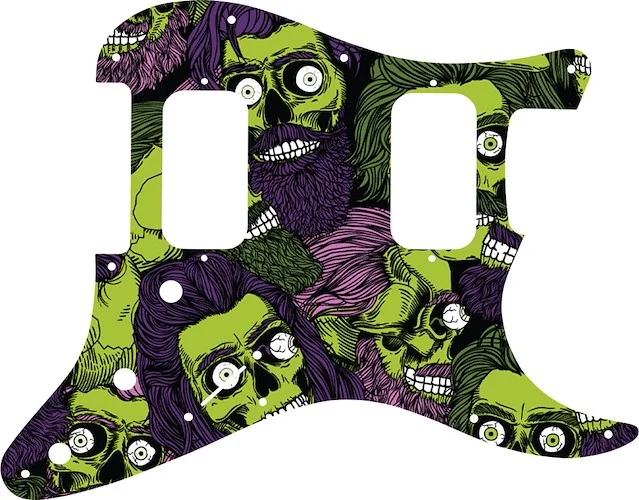 WD Custom Pickguard For Fender Big Apple Or Double Fat Stratocaster #GHA02 Zombeard Graphic