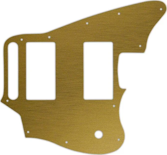 WD Custom Pickguard For Fender Blacktop Jaguar #14 Simulated Brushed Gold/Black PVC