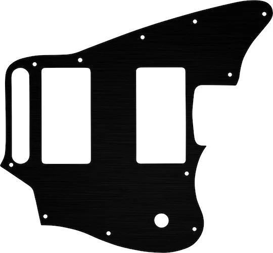 WD Custom Pickguard For Fender Blacktop Jaguar #27T Simulated Black Anodized Thin
