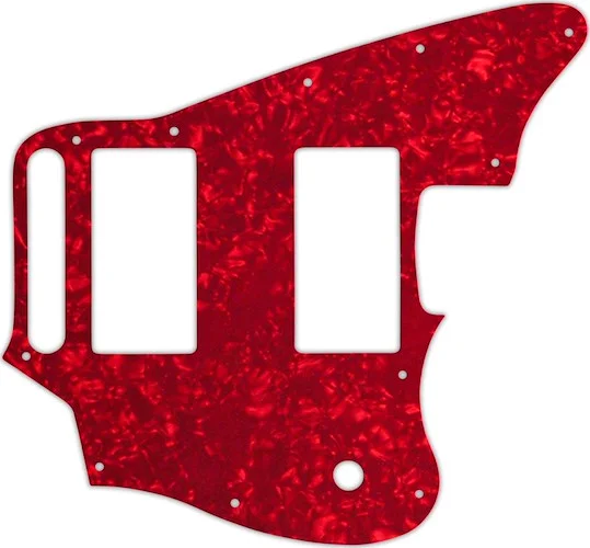 WD Custom Pickguard For Fender Blacktop Jaguar #28R Red Pearl/White/Black/White