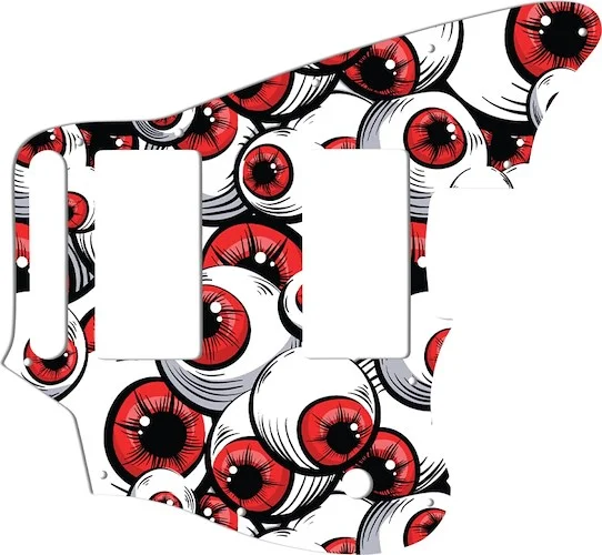 WD Custom Pickguard For Fender Blacktop Jaguar #GHA01 Red Eye Graphic