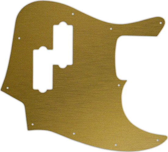 WD Custom Pickguard For Fender Blacktop Jazz Bass #14 Simulated Brushed Gold/Black PVC