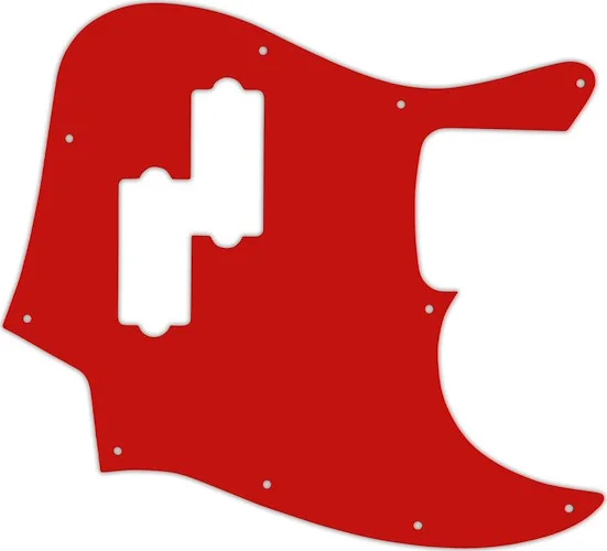 WD Custom Pickguard For Fender Blacktop Jazz Bass #07 Red/White/Red