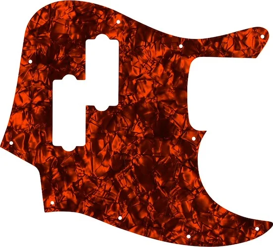 WD Custom Pickguard For Fender Blacktop Jazz Bass #28OP Orange Pearl/Black/White/Black