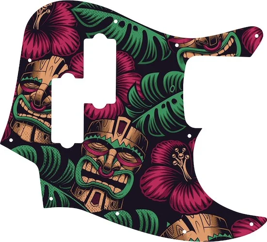 WD Custom Pickguard For Fender Blacktop Jazz Bass #GAL01 Aloha Tiki Graphic