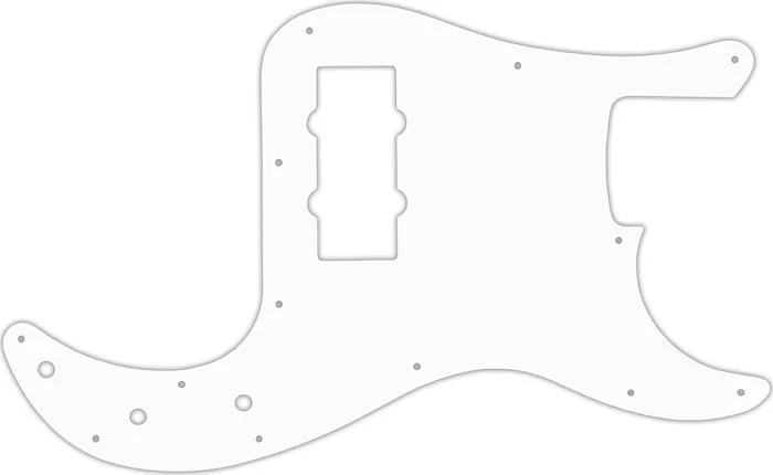 WD Custom Pickguard For Fender Blacktop Precision Bass #04 White/Black/White
