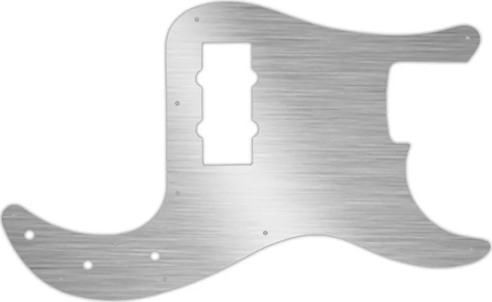 WD Custom Pickguard For Fender Blacktop Precision Bass #13 Simulated Brushed Silver/Black PVC