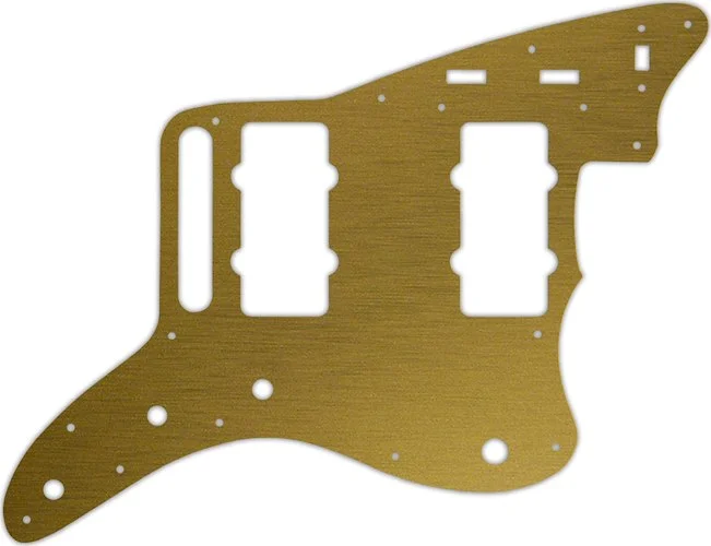 WD Custom Pickguard For Fender Classic Player Jazzmaster Special #14 Simulated Brushed Gold/Black PV
