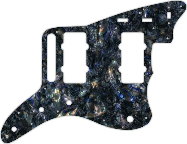 WD Custom Pickguard For Fender Classic Player Jazzmaster Special #35 Black Abalone