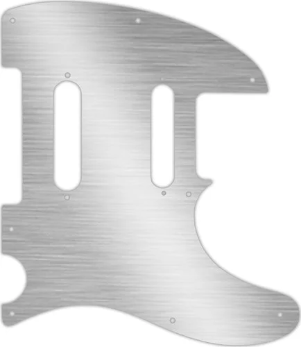 WD Custom Pickguard For Fender Deluxe Nashville Telecaster #13 Simulated Brushed Silver/Black PVC