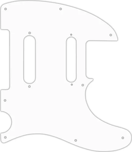 WD Custom Pickguard For Fender Deluxe Nashville Telecaster #02M White Matte