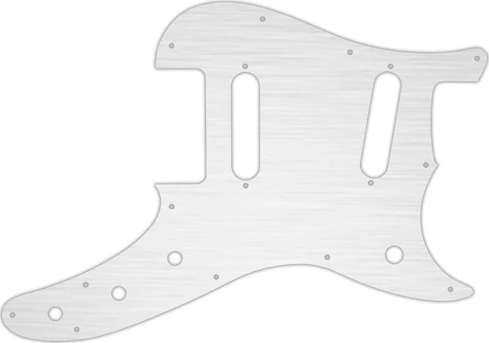WD Custom Pickguard For Fender Duo-Sonic Offset SS #13 Simulated Brushed Silver/Black PVC