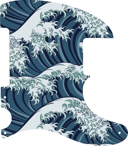 WD Custom Pickguard For Fender Esquire Or Telecaster #GT02 Japanese Wave Tattoo Graphic
