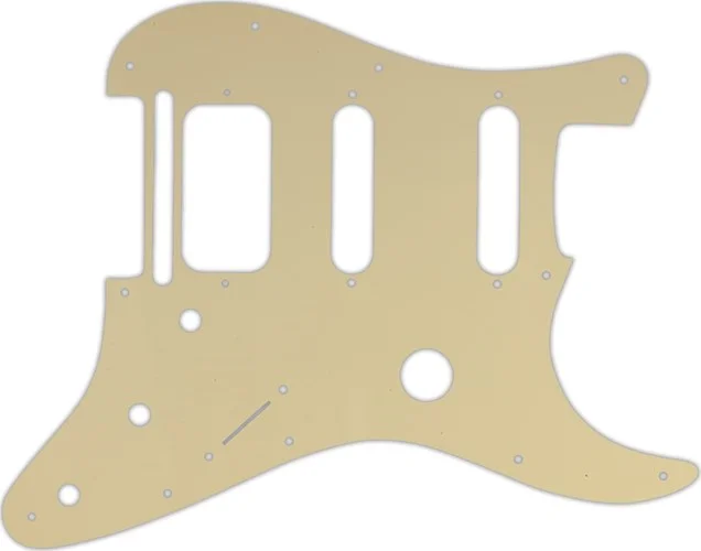 WD Custom Pickguard For Fender Fishman TriplePlay Stratocaster HSS #06T Cream Thin