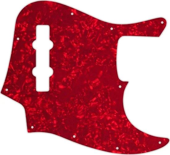 WD Custom Pickguard For Fender Highway One Jazz Bass #28R Red Pearl/White/Black/White