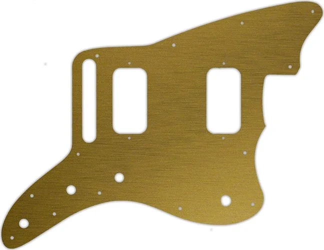 WD Custom Pickguard For Fender Jazzmaster HH #14 Simulated Brushed Gold/Black PVC