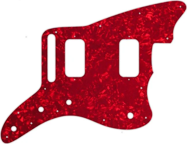 WD Custom Pickguard For Fender Jazzmaster HH #28R Red Pearl/White/Black/White