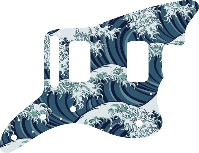 WD Custom Pickguard For Fender Jazzmaster HH #GT02 Japanese Wave Tattoo Graphic