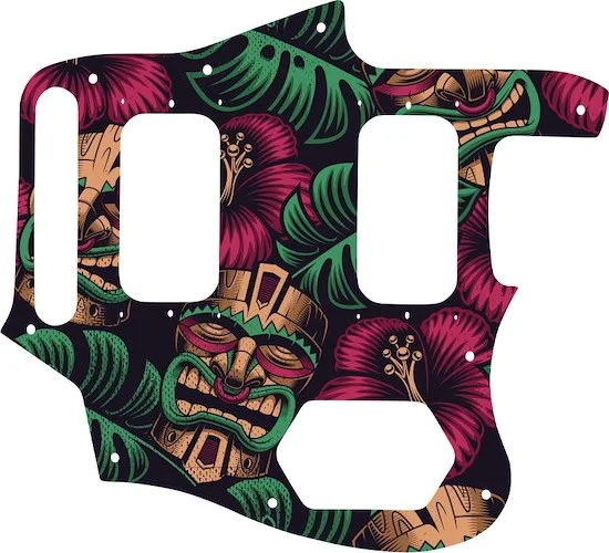 WD Custom Pickguard For Fender Kurt Cobain Signature Series Jaguar #GAL01 Aloha Tiki Graphic