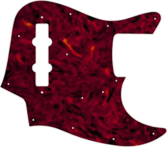 WD Custom Pickguard For Fender Made In Japan Jazz Bass #05T Tortoise Shell Solid (Semi-Transparent)