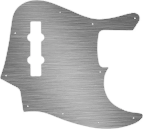 WD Custom Pickguard For Fender Made In Mexico Jazz Bass #13 Simulated Brushed Silver/Black PVC