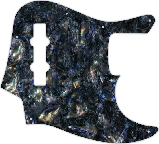 WD Custom Pickguard For Fender Made In Mexico Jazz Bass #35 Black Abalone