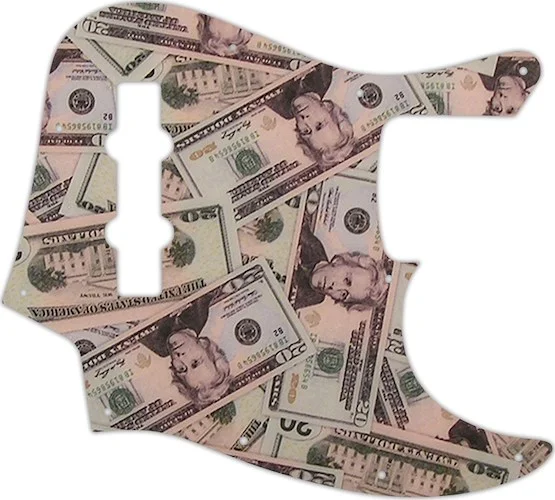 WD Custom Pickguard For Fender Made In Mexico Jazz Bass #G16 Money Graphic