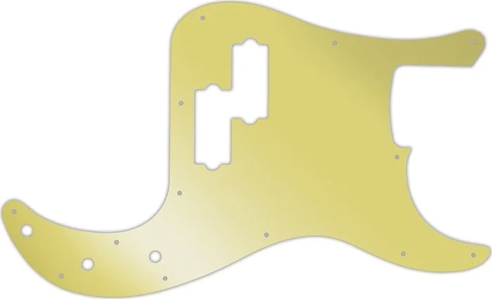 WD Custom Pickguard For Fender Made In Mexico Standard Precision Bass #10GD Gold Mirror