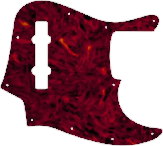 WD Custom Pickguard For Fender Made In Mexico 5 String Jazz Bass #05T Tortoise Shell Solid (Semi-Tra