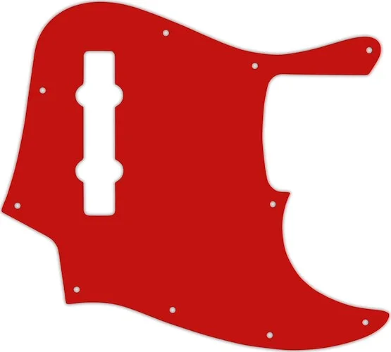 WD Custom Pickguard For Fender Made In Mexico 5 String Jazz Bass #07 Red/White/Red
