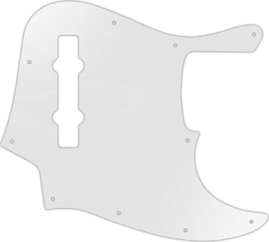 WD Custom Pickguard For Fender Made In Mexico 5 String Jazz Bass #22 Translucent Milk White